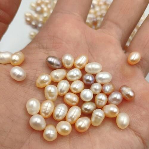 1Kg Natural Freshwater Native Pearl AAA Grade Rice Shape 6mm Loose Beads for DIY Jewelry Making Necklace Bracelet Accessories