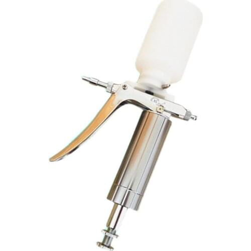 Stainless Steel Continuous Syringe for Chick Vaccine Adjustable Veterinary Injector 2ml/5ml Container for Cub