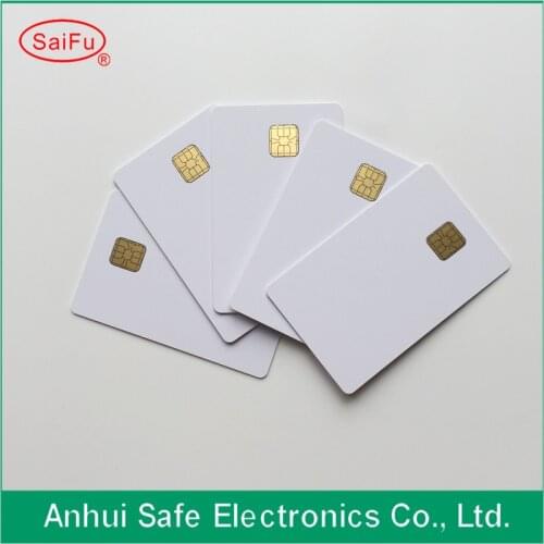 New White Blank PVC Inkjet 4428 Contact IC Card With SLE 4428 Chip Smart Card For Inkjet Printer