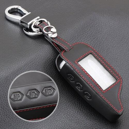 New B9 Leather Key Case for Starline B9/B91/B6/B61/A91/A61/V7 C9 KGB FX-5 Jaguar ez-one LCD Way Car Remote 2 Way Alarm