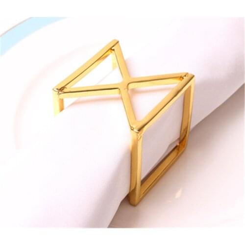 12 / PCS new metal geometric napkin ring special shaped napkin ring hotel supplies table decoration
