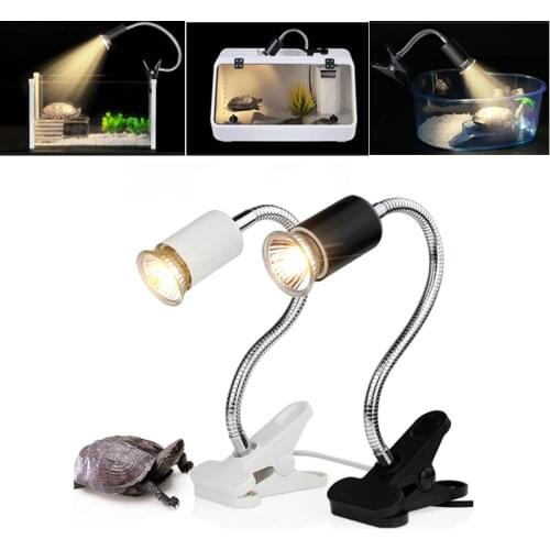 New Aquarium Repitle UVA+UVB 3.0 Heating Lamp Holder E27 Lamp Head Clip-on Light Holder For Turtle Lizard Frog 2 Style Switch