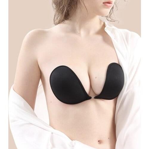 Sexy Wireless Front Closure Bras For Women Invisible Push Up Strapless Bra Plus Size Backless Self Stick On Bralette Comfort Bra
