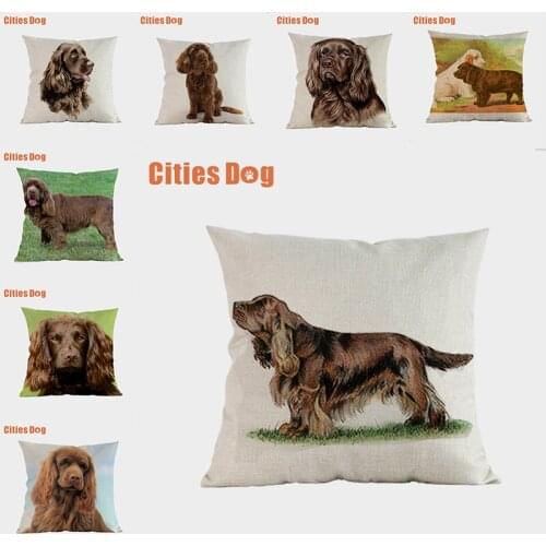 Sussex Hound dog pillow covers decorative cushion covers for sofa Pillows Animal dogs pillowcase cushions cover home decor