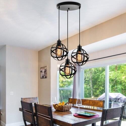 1/3 Heads Industrial Pendant Lights Kitchen Island Lamp Cafe Hanging Light Modern Lighting Fixtures Nordic Minimalist Luminaire