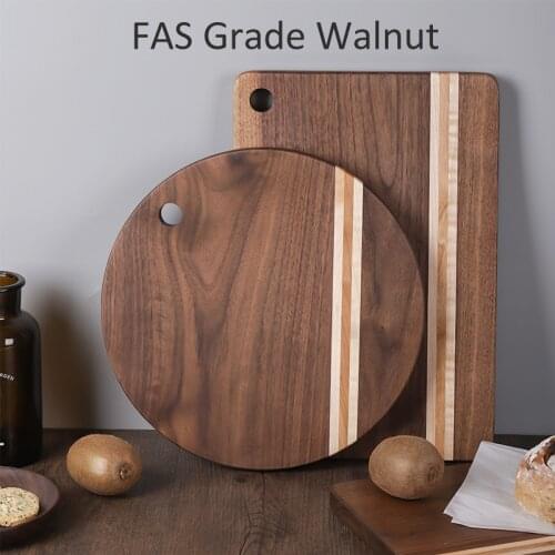 Walnut Wood Board Cutting Board Chopping Block Serving Plate Kitchen Accessory Cake Pizza Tool
