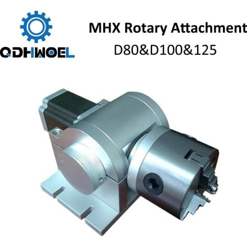Rotary Engraving Attachment with Chucks Max Dia.80mm&100mm&125mm for Laser Marking Machine