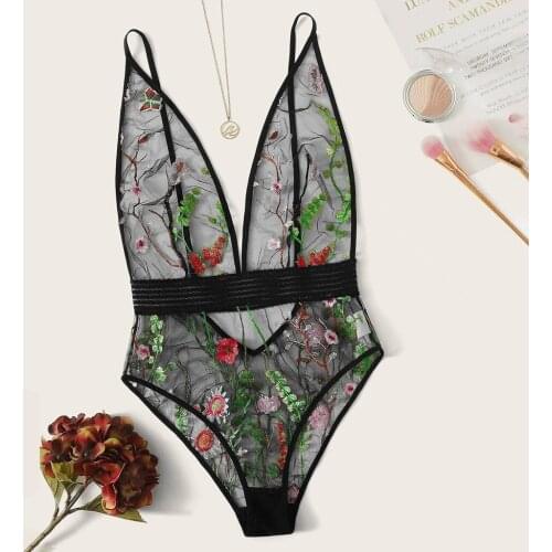 Sexy Lace Lingerie Pajamas Women Underwear Sleepwear Bodysuit Jumpsuit French Style Bralette Brassiere Bielizna Damska Lenceria