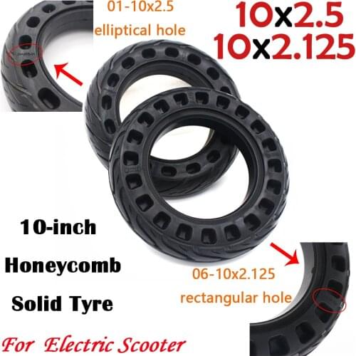 Scooter Tire Vacuum Solid Tyre 10x2.5 for 10'' Electric Skateboard Hoverboard Avoid Non-Pneumatic Anti-puncture 10x2.50 10x2.125