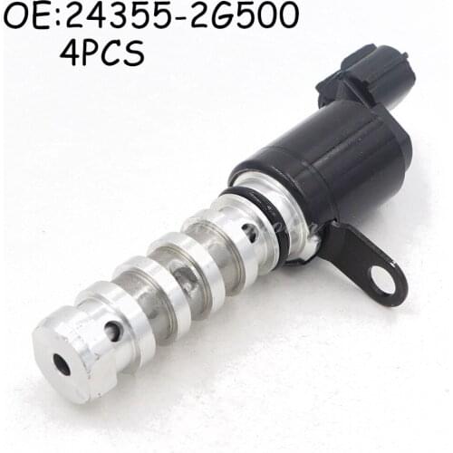 4PCS 24355-2G500 243552G500 VVT Variable Timing Solenoid for Hyundai Genesis Sonata Tucson Kia Forte Optima Sorento Sportage