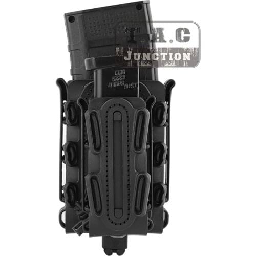 Tactical Magazine Holster 5.56 7.62 Mag Pouch + 9mm Pistol Mag Magazine Carrier with MOLLE Clip Set for Airsoft Hunting Military