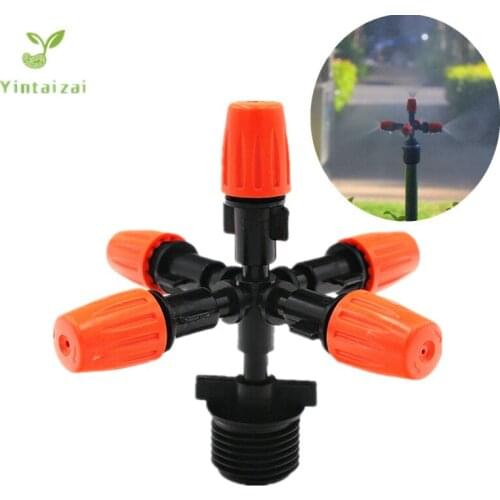 Fast Shipping 10pcs Greenhouses Microspray With 1/2" Male Five Adjustable Sprayer Gardening Humidification Sprinkler Equipment