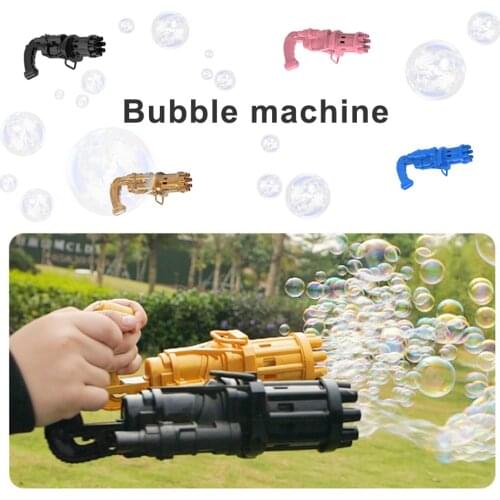 Outdoor Party Electric Bubbler Children Toy Kids Bath Toys Bubble Gum Machine Toys for Kids Plastic Machine Gun Toy Boy Bubbles