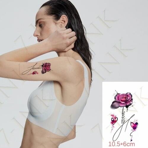 Waterproof Temporary Tattoo Sticker Peony Love Moon Lavender Body Art Wrist Chest Foot Flash Tatoo Fake Tatto For Women Men