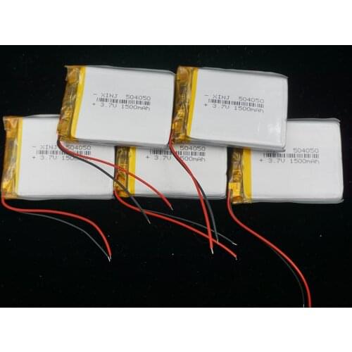 XINJ 5pcs 3.7V 1500 mAh Lithium Polymer Rechgerable Li ion Battery 504050 For GPS driving recorder DVC DVR DIY mp4 Camera E-book