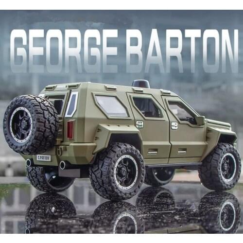 NEW 1:24 G.PATTON GX Armored Car Toy Alloy Car Diecasts Toy Off-road Vehicles Model Car Metal Armored Car Toy Model Kids Gift