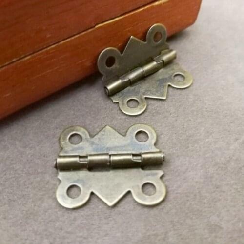 1000Pcs 20x17mm /30x26mm Bronze Gold Silver Mini Butterfly Door Hinges Cabinet Drawer Jewellery Box Hinge For Furniture Hardware