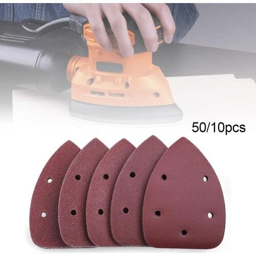 50/100Pcs 40-320 Grit Triangle Polishing Sandpaper Buffering Sanding Disc Sheets