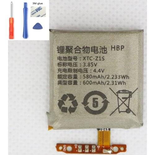 ISUNOO 3.85V 580mAh Battery for XTC-Z1s Smart Watch Battery With Repair Tools