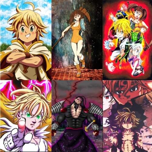 Diamond Painting Anime Seven Deadly Sins 5D DIY Full Diamond Embroidery Cross Stitch Kits Home Decoration