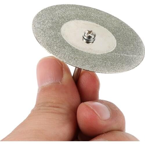 10 Pcs 50mm Diamond Cutting Wheels Cut Off Discs with 2 Pcs Mandrels for Rotary Tool