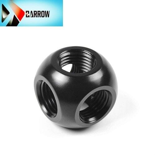 Barrow G1 / 4" X 5 five-way splitter water-cooled computer chassis accessories components black, white, silver, gold TLFT5T-A01