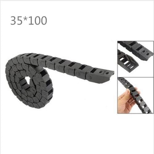 Free Shipping 1M 35*100 mm Plastic Cable Drag Chain For CNC Machine,Inner diameter opening cover,PA66