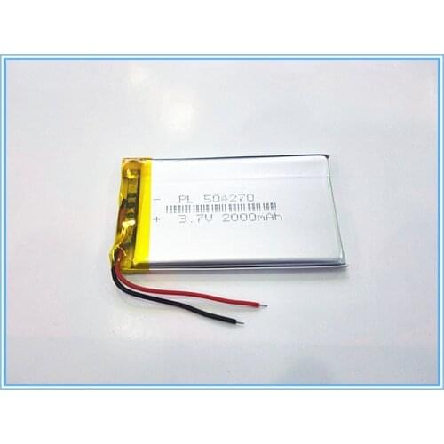 Free shipping 3.7 V lithium polymer battery 2000 mah interphone 504270 GPS vehicle traveling data recorder