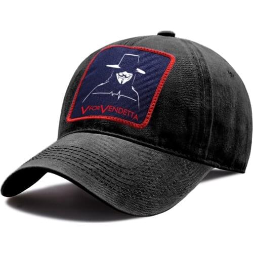 V for Vendetta Print Harajuku Baseball Caps Outdoor Unisex Snapback Hat Breathable Sport Riding Hats Hop Hop Casual Baseball Cap