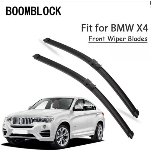 BOOMBLOCK 2PCS High Quality Front Windshield Wiper Blades For BMW X4 F26 2017 2016 2015 2014 M Accessories