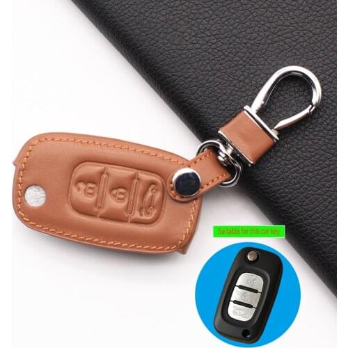 2020 Leather Key Case Cover For Sport Sedan Lada Priora Kalina Granta Vesta X-Ray X-ray Carrying 3 Buttons Protect Shell