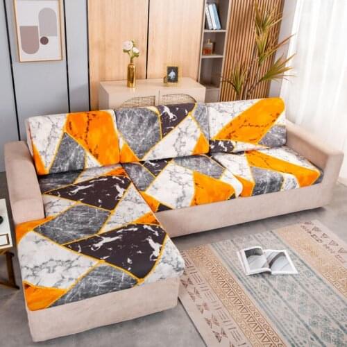 Elasticity Floral Printing Sofa Seat Cushion Cover Corner Sofa Slipcover Couch Cover Chair Cover Dining Room 1/2/3/4 Seat