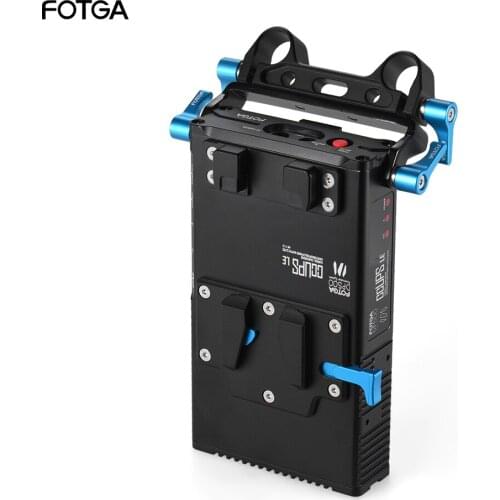 FOTGA DP500III 2 in 1 V-mount Battery Plate Adapter Charger 15mm Rod Clamp for Canon Nikon Sony Camera Video Studio Shooting