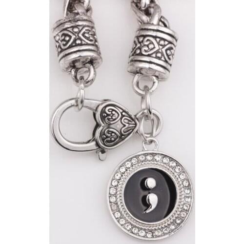 Resin semicolon round Beads Charm Bracelet basket chain for Women Jewelry Charm Wristbands B127