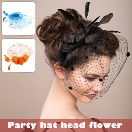 Headdress for Women Veils Design Bow Shape for Wedding Party Hair Accessories EA