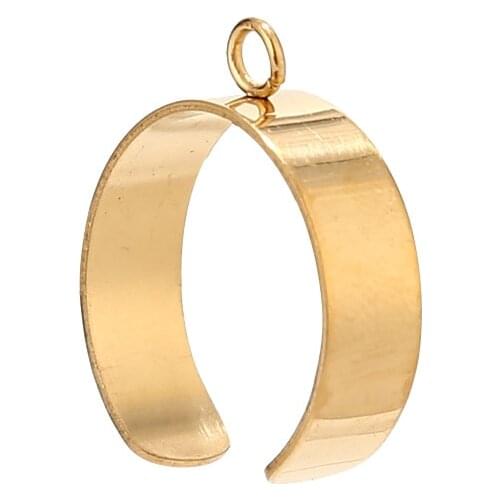 6MM/10MM silver/gold tone stainless steel ring with 4mm jump ring for DIY jewelry making