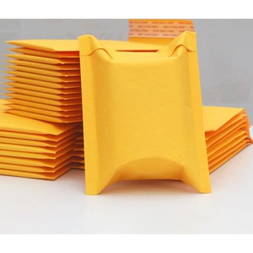 10P/Lot Strong Stickiness Yellow Kraft Paper Bubble Envelopes Bags Protection Bag Various sizes Mailers Padded Shipping Envelope