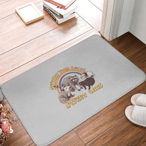 Street Cats Doormat Carpet Mat Rug Polyester Anti-slip Floor Decor Bath Bathroom Kitchen Bedroom 40x60