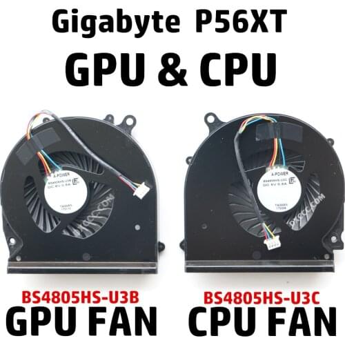 Laptop Cooler Fan For Gigabyte P56XT P56X v7 CPU & GPU Cooling Fan