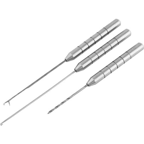 Best 3 in 1 Bait Needles Set Metal Fish Drilling Tackle Equipment Fishing Lure Needle Set