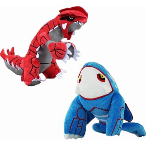 Anime Kyogre VS Groudon Plush Toy 24cm-30cm Kyogre Groudon Stuffed Doll for Kids
