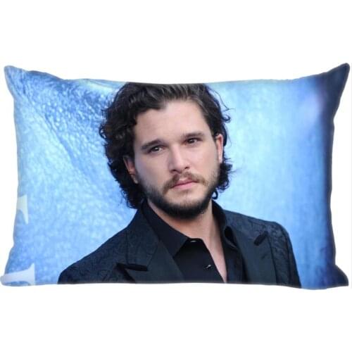 Custom Kit Harington Rectangle Pillowcase zipper dakimakura Classic Pillow Case size 35*45cm DIY Gift
