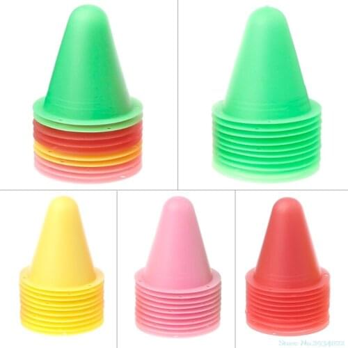 New 10 Pcs/Set Skate Marker Cones Roller Football Soccer Training Equipment Marking Cup Drop Ship