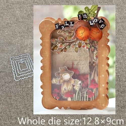 New Design Craft Metal die cuts Cutting Die 4pcs wavy frame decoration scrapbooking Album Paper Card Craft Embossing die cuts