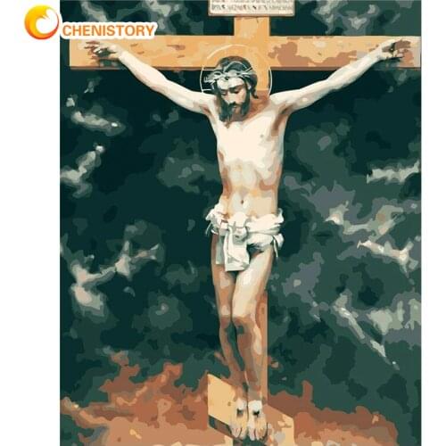 CHENISTORY Frame DIY Painting By Numbers Kits Famous Picture Figure Painting Acrylic Paint By Numbers Wall Art Picture Artwork