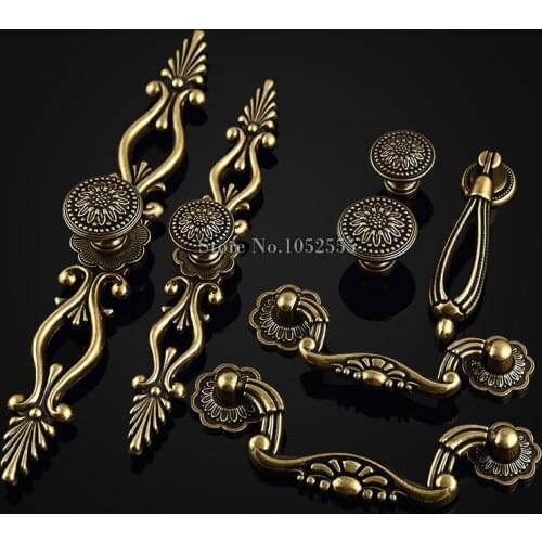 High Quality 20PCS European Antique Kitchen Door Furniture Handles Hardware Drawer Wardrobe Cupboard Cabinet Pulls Knobs&Handles
