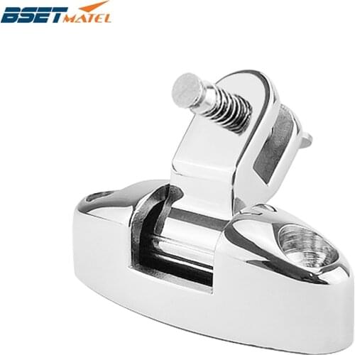 Stainless Steel 316 Boat Bimini Top Mount Swivel Deck Hinge With Rubber Pad Quick Release Pin Marine Accessories