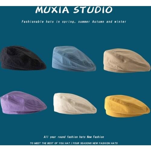 Hat Female Beret British Retro Internet Hot Spring and Summer Summer All-Matching Fashion Thin Octagonal Cap