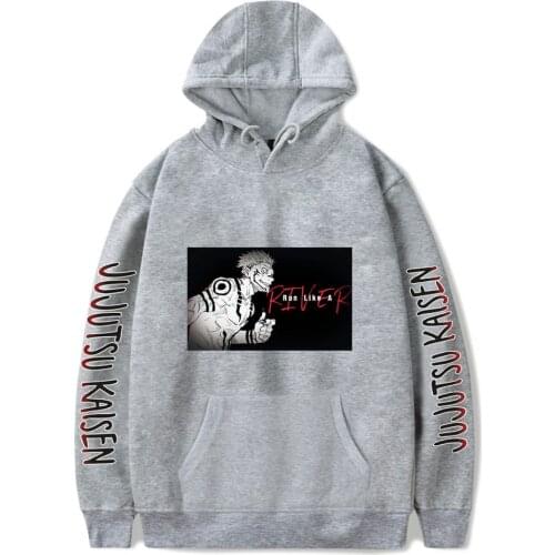 Personality Print Jujutsu Kaisen Comics Hoodies Sweatshirts Men Women Fashion Pullover Autumn Winter Long Sleeve Kpop Hoodies