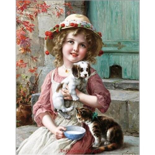 Needlework for embroidery DIY Home Decor DMC High Quality - Counted Cross Stitch Kits 14 ct Oil painting - New Friends